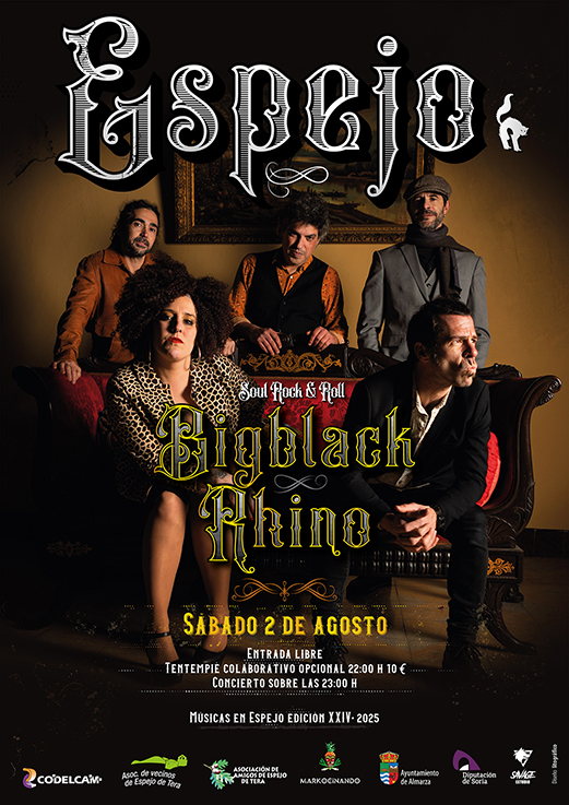 ESPEJO 2025 Concierto sábado 2 de agosto -  Bigblack Rhino - Cartel P